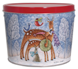 Kissing Reindeer Create Your Own Custom Gourmet Popcorn Tin With Logo or Photo on the Lid from any of these designs