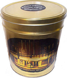 The Historic Heart Theatre on the Square in Effingham, IL Watercolor Print Gold Create Your Own Custom Gourmet Popcorn Tin with your Logo or Photo